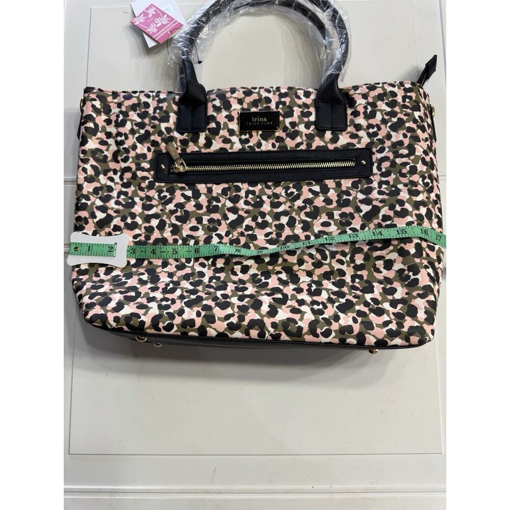 Trina Turk Tote Bag Purse Leopard Print Detachable Strap Vegan Leather NWT $148 - Picture 9 of 9